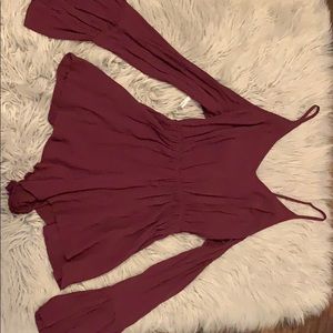 Open shoulder Romper